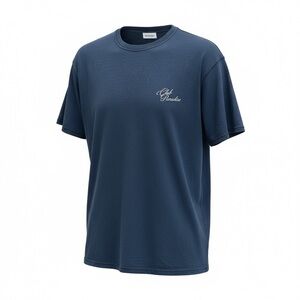 NWT Club Paradise Unisex Blue Resort Tee Raw Hems Classic Graphic Tee Shirt- XXL